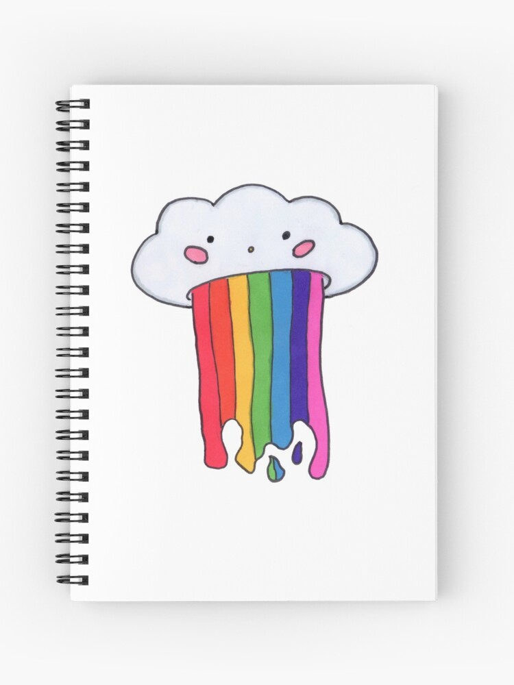 Cuaderno de espiral «vomitando nube de arcoiris» de Kitten2525 | Redbubble