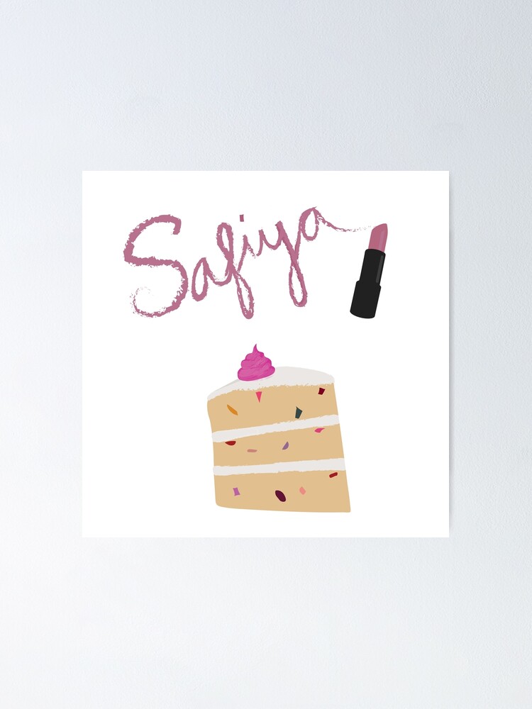 Poster Gateau De Rouge A Levres Safiya Nygaard Fan Merch Youtube Par Brizha Redbubble