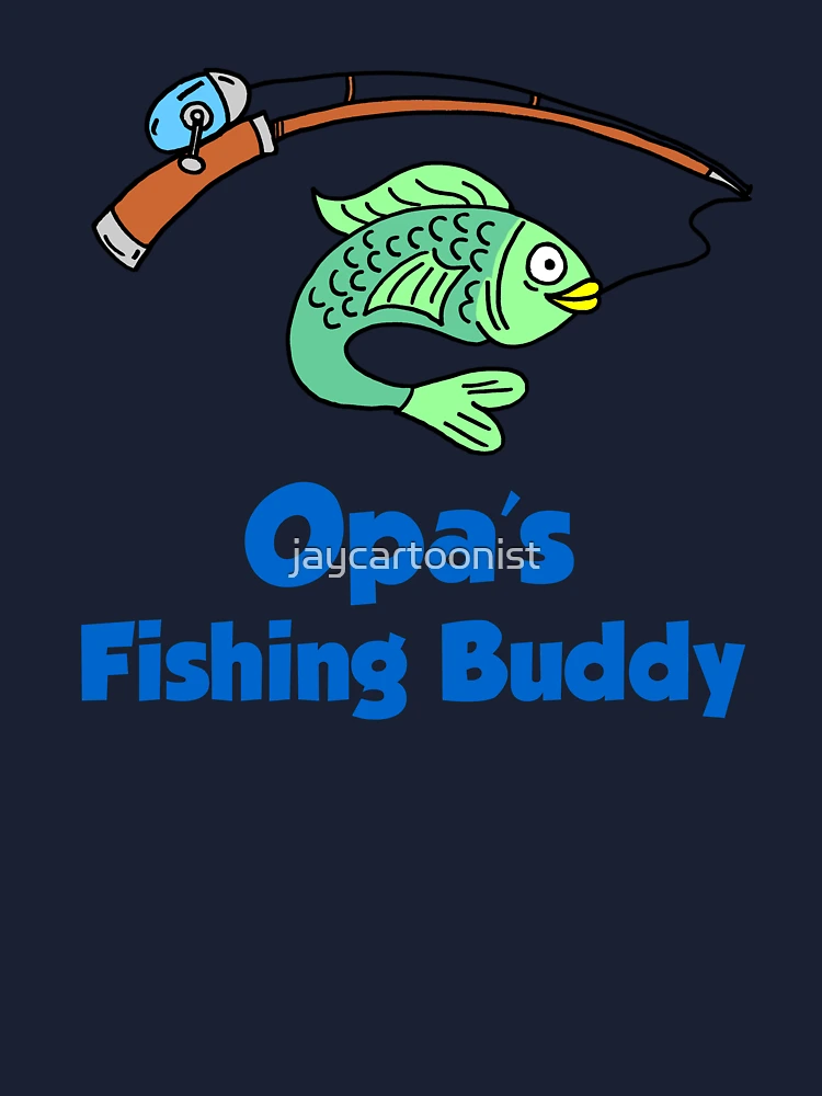 Opa's Fishing Buddy Cartoon Fish German Child Baby One-Piece for Sale by  jaycartoonist