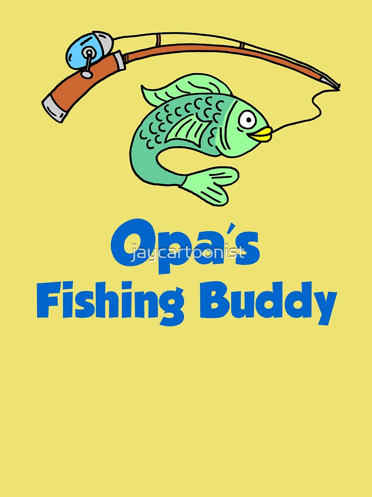 Opa's Fishing Buddy Cartoon Fish German Child Baby One-Piece for Sale by  jaycartoonist