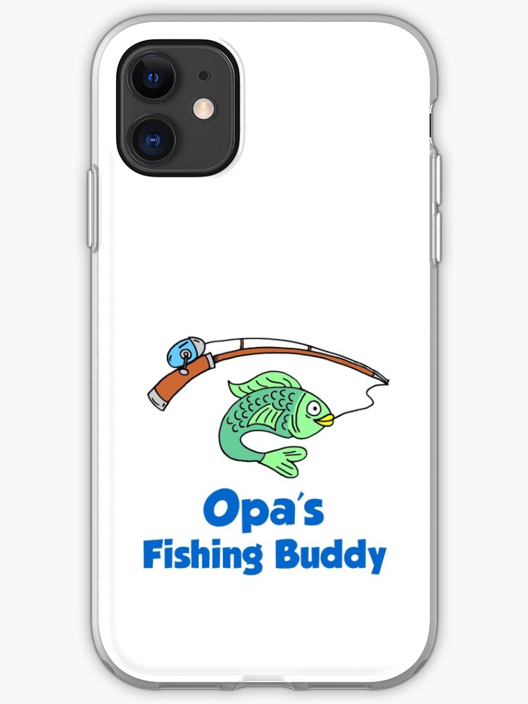 Opa S Fishing Buddy Cartoon Fish German Child Iphone Case Cover By Jaycartoonist Redbubble