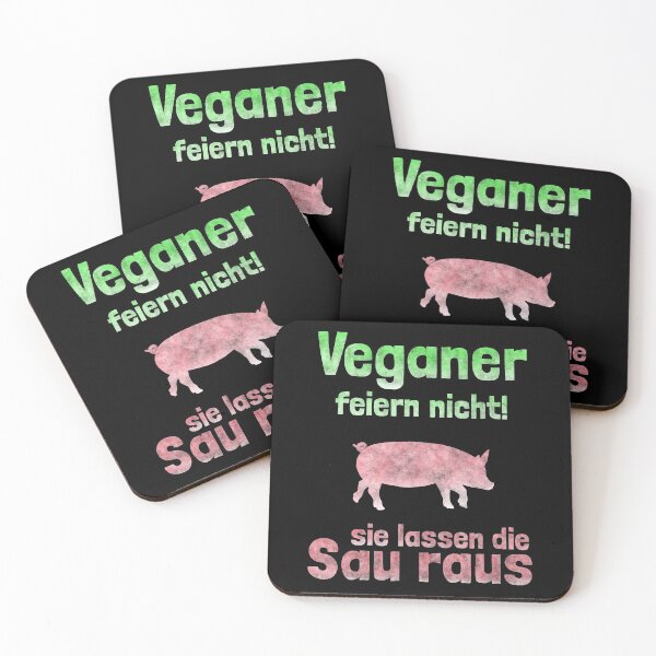 Artikelvorschau, Veganer Sau Spruch Party Saufen Feiern Geschenk entworfen und verkauft von JonasDesign.