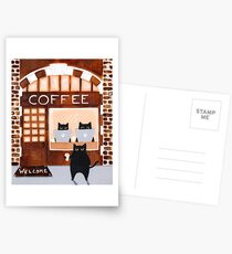 Coffeehouse Cats Postcards