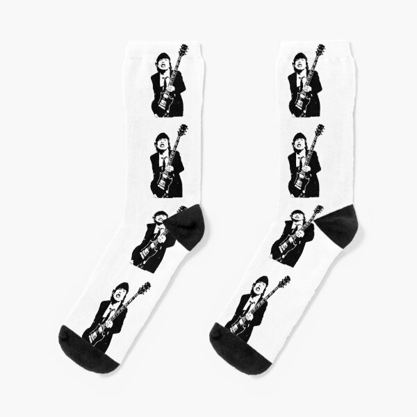 GIFTS AND PORTRAIT of Angus Australian Rock Star GIFTS FOR YOU IN 2020 FROM MONOFACES Socks