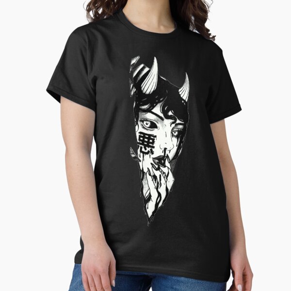 Item preview, Evil Girl Japanese Cyberpunk Black and White designed and sold by OWLvision33.