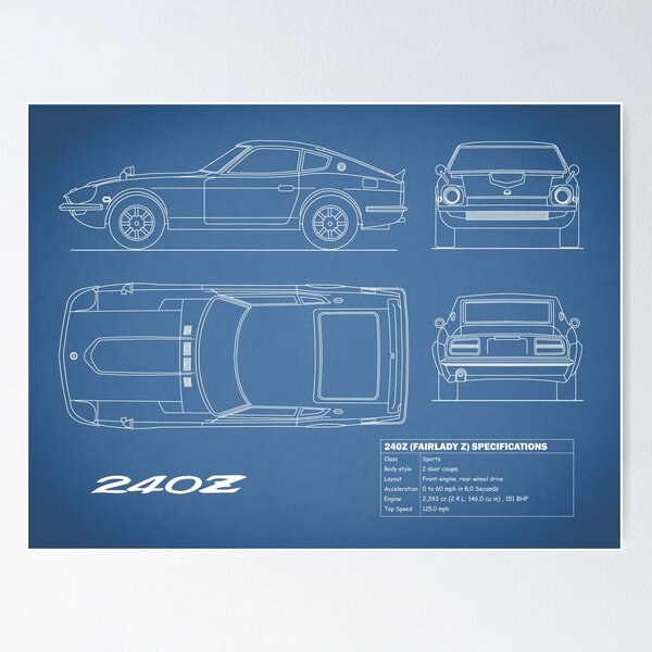 Item preview, The 240Z Blueprint designed and sold by rogue-design.