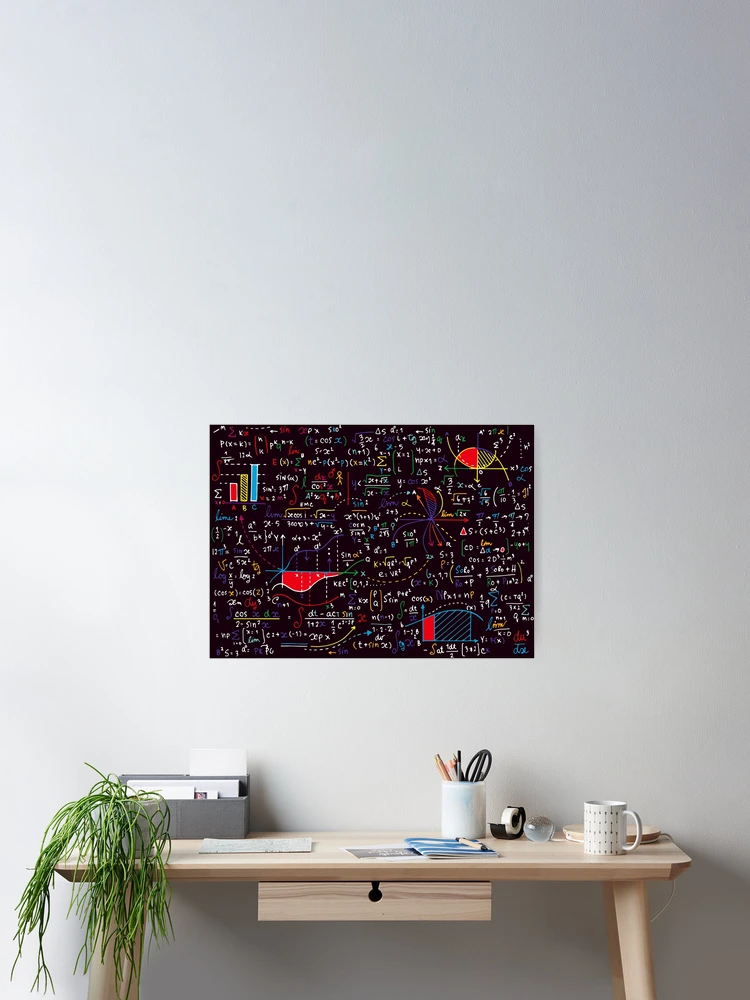 Thumbnail 2 of 3, Poster, Colorful Math Design designed and sold by Divine Ease.