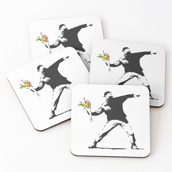 Item preview, Love Is In The Air (Flower Thrower) - Banksy Graffiti designed and sold by portokalis.