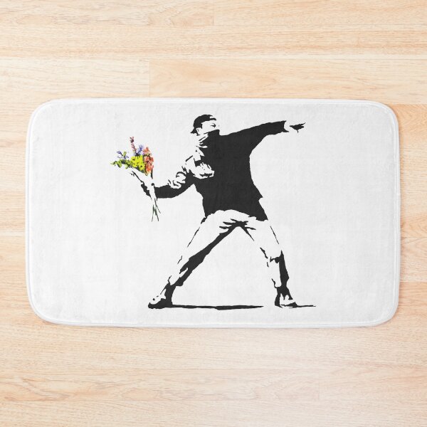 Item preview, Love Is In The Air (Flower Thrower) - Banksy Graffiti designed and sold by portokalis.