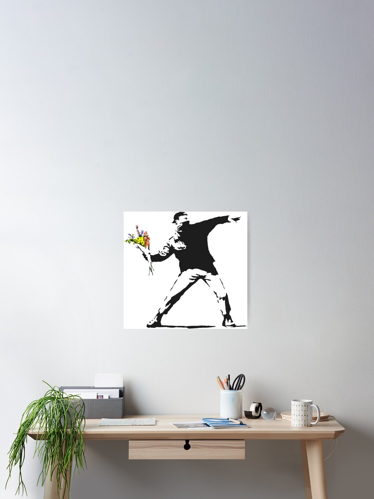 Love Is In The Air (Flower Thrower) - Banksy Graffiti | Classic T-Shirt