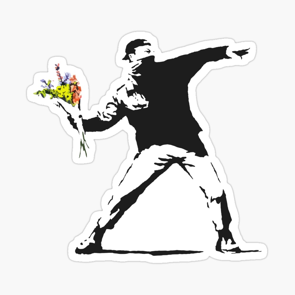 Love Is In The Air (Flower Thrower) - Banksy Graffiti | Classic T-Shirt