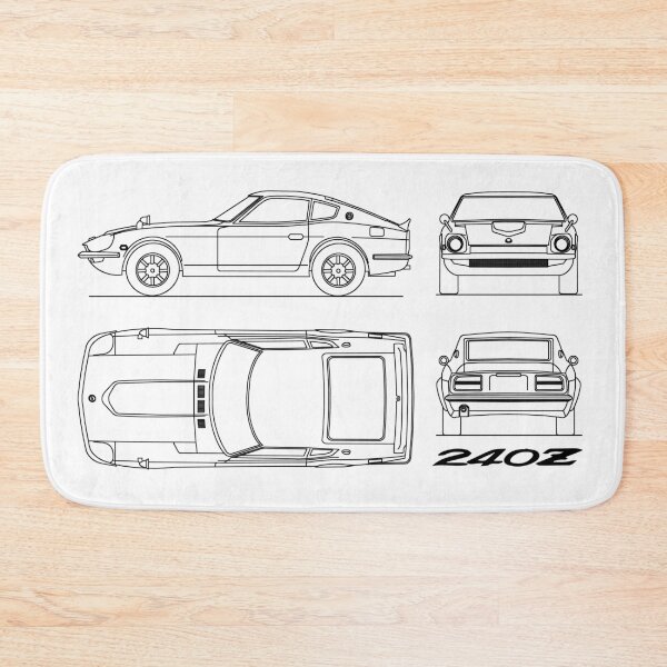 Item preview, The 240Z Blueprint Black designed and sold by rogue-design.