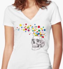 Brain Pop Women's Fitted V-Neck T-Shirt