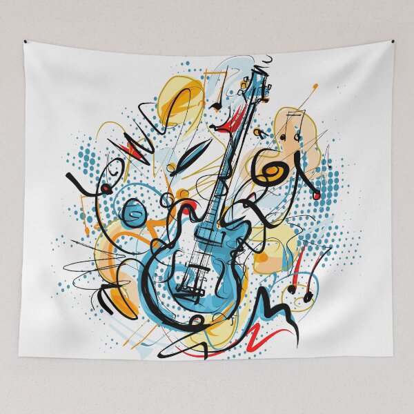 Item preview, Hand Drawn Guitar designed and sold by lucidfrog.