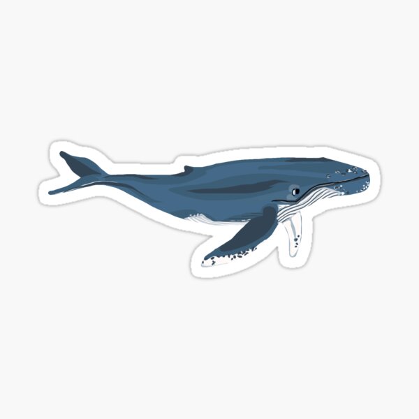 Item preview, Blue Whale Sticker designed and sold by Violet jj designs.