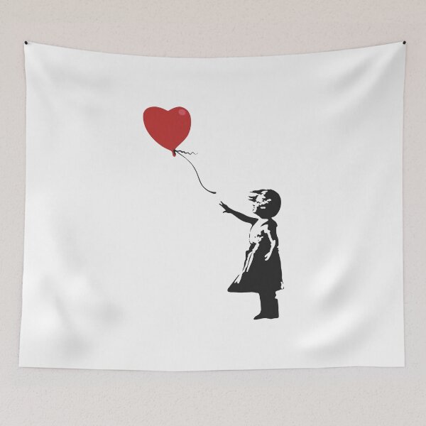 Item preview, Girl with Balloon - Banksy Graffiti designed and sold by portokalis.
