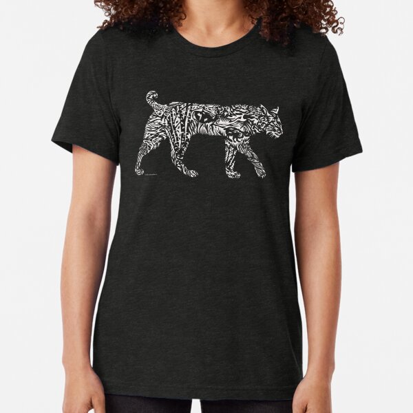 Bobcat Illustration Tri-blend T-Shirt