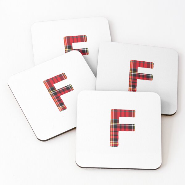 Item preview, Red Plaid Letter F designed and sold by Yviemakes.