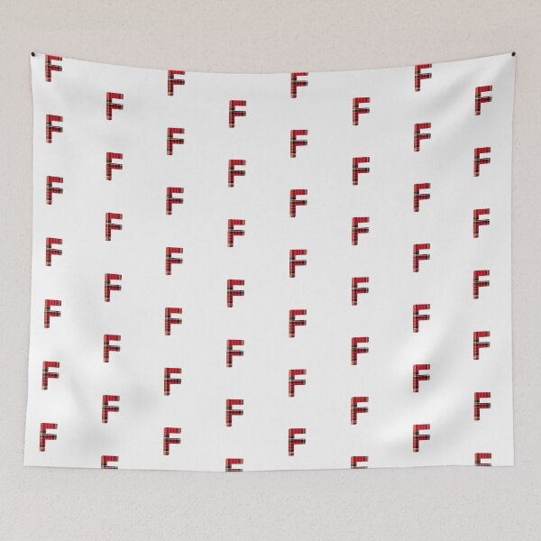 Item preview, Red Plaid Letter F designed and sold by Yviemakes.