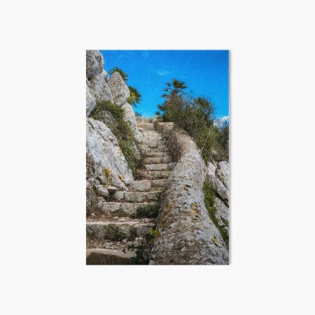 Footpath on the Rock of Gibraltar Art Board Print