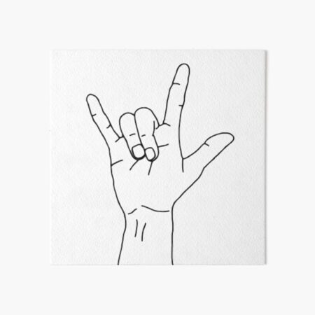hand outline Art Board Print