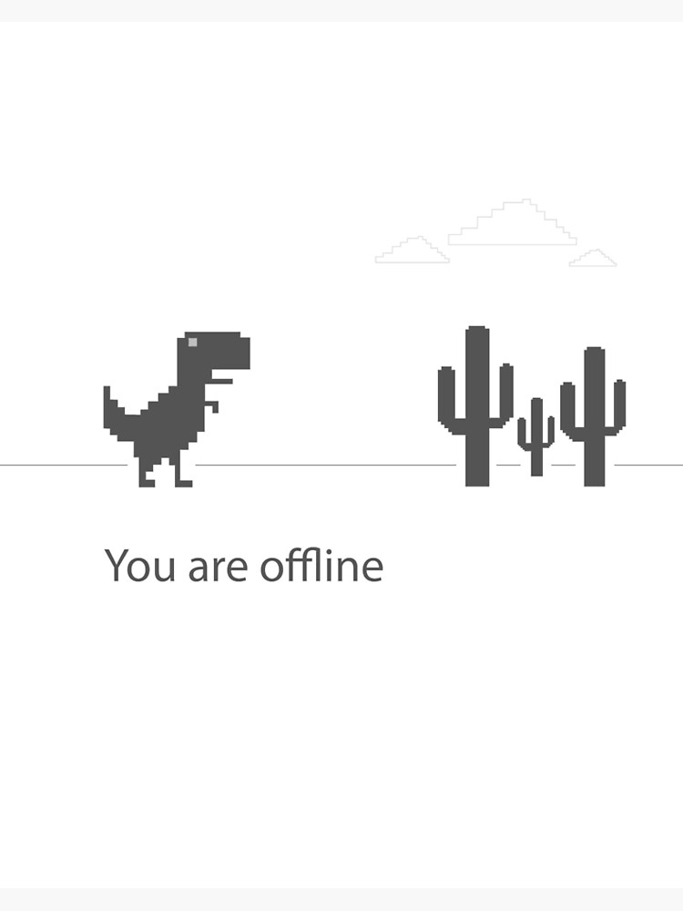 Google Offline Dinosaur Game | Metal Print