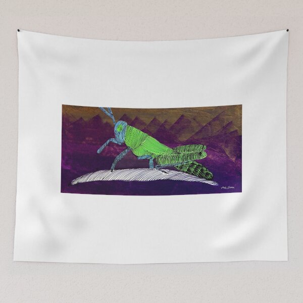 Item preview, Green Grasshopper By ArtGuru 9813 - Acrylic On Paper designed and sold by Art Guru.