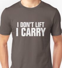 Ich hebe nicht, ich trage - weiß Slim Fit T-Shirt