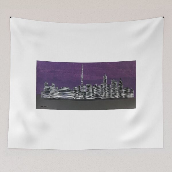 Item preview, Dark Cityscape By ArtGuru 9836 - Acrylic On Paper designed and sold by Art Guru.