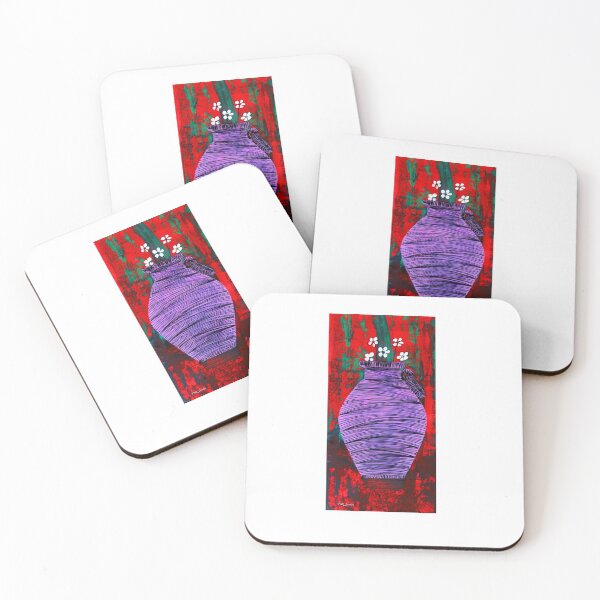 Item preview, Violet Vase By ArtGuru 9839 - Acrylic On Paper designed and sold by Art Guru.