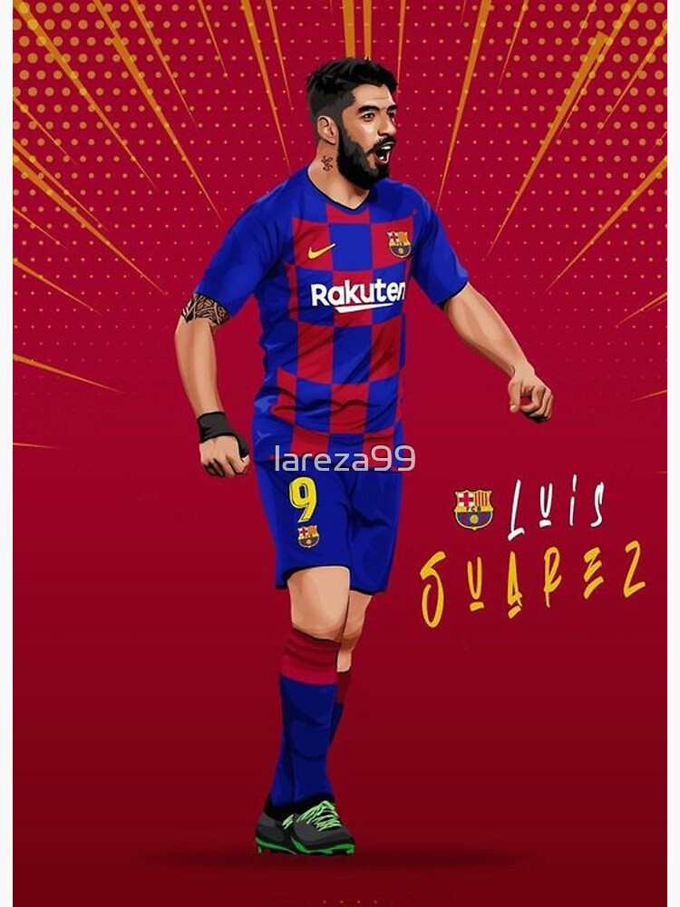 Barcelona Gift Poster Home Decor Wall Art Luis Suárez Print