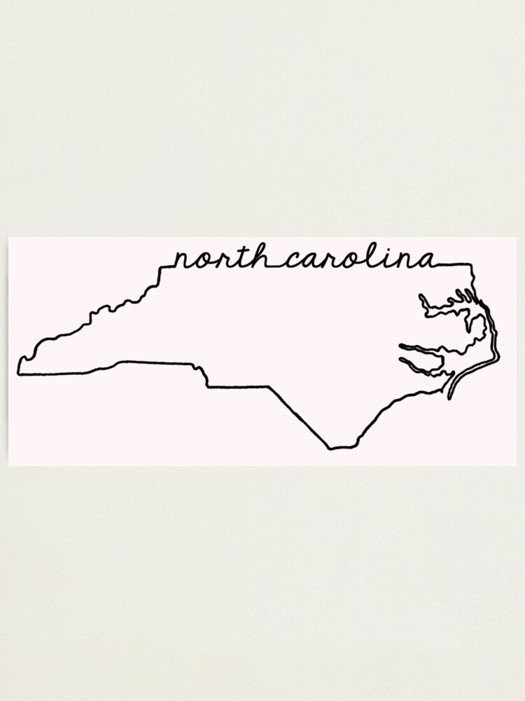 North Carolina State Outline Photographic Print for Sale by Jamie Maher