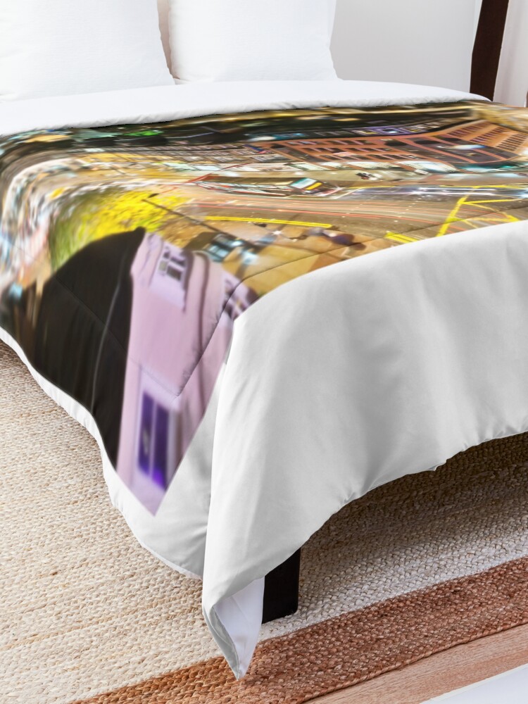 Alternate view of Bright lights of Manchester, tilt and shift. Comforter