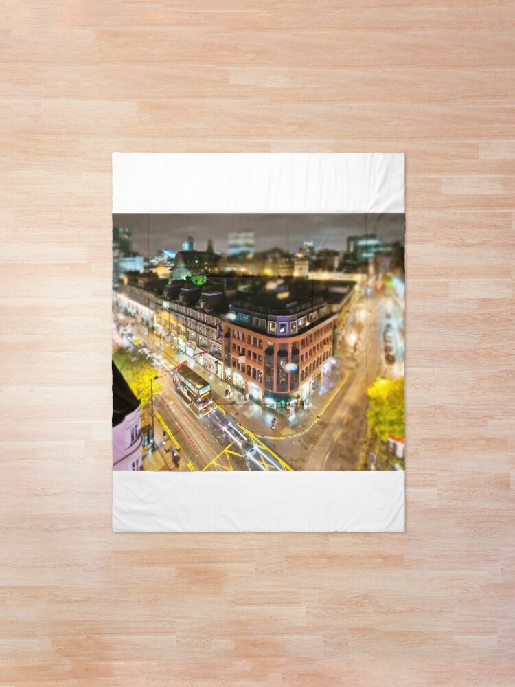 Alternate view of Bright lights of Manchester, tilt and shift. Comforter