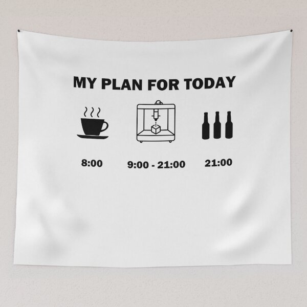 Item preview, 3D printer printing daily schedule beer hobby gift designed and sold by LeMuesch.