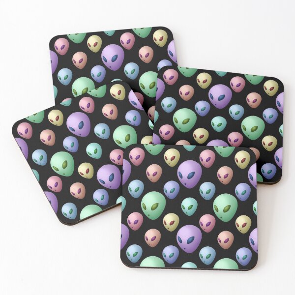 Item preview, Colorful Alien Heads Pattern designed and sold by KelseyLovelle.