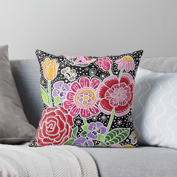 Item preview, Folk Art Flowers Mixed Media designed and sold by ArtChick.