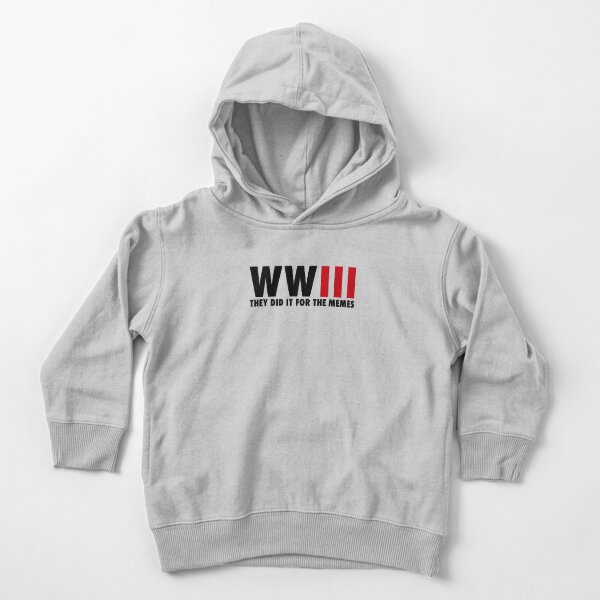 Copy of WORLD WAR 3 / They did it for the memes Toddler Pullover Hoodie