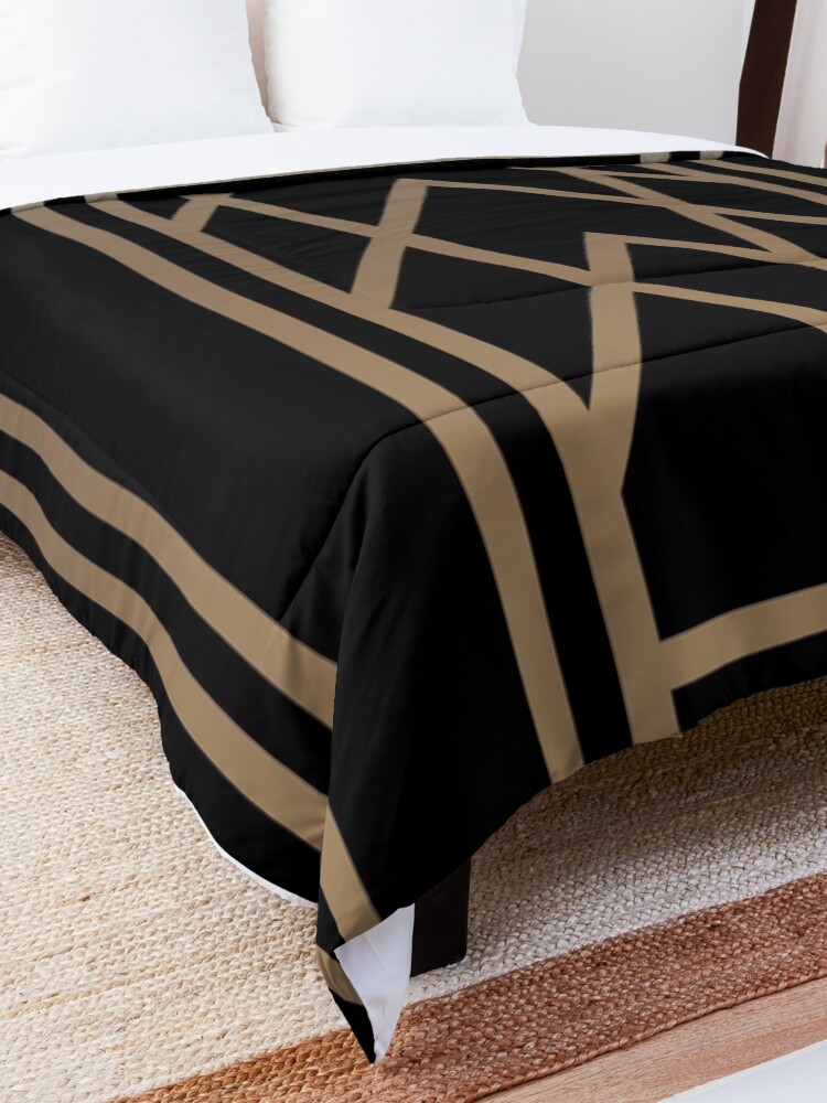 Alternate view of Black and Gold Art Deco Comforter