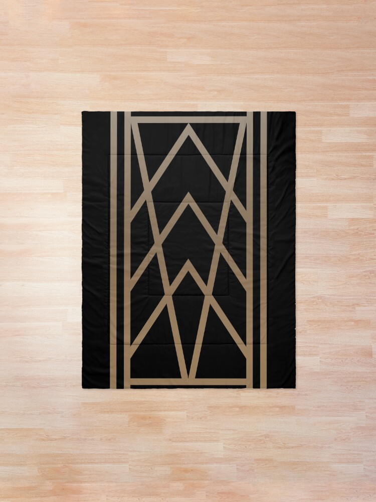Alternate view of Black and Gold Art Deco Comforter