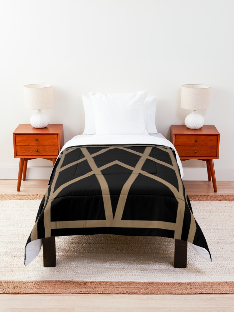 Alternate view of Black and Gold Art Deco Comforter