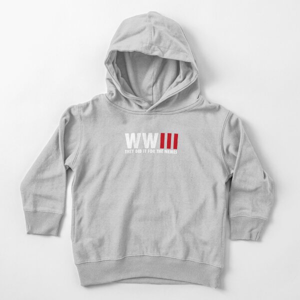 Copy of Copy of WORLD WAR 3 / They did it for the memes Toddler Pullover Hoodie