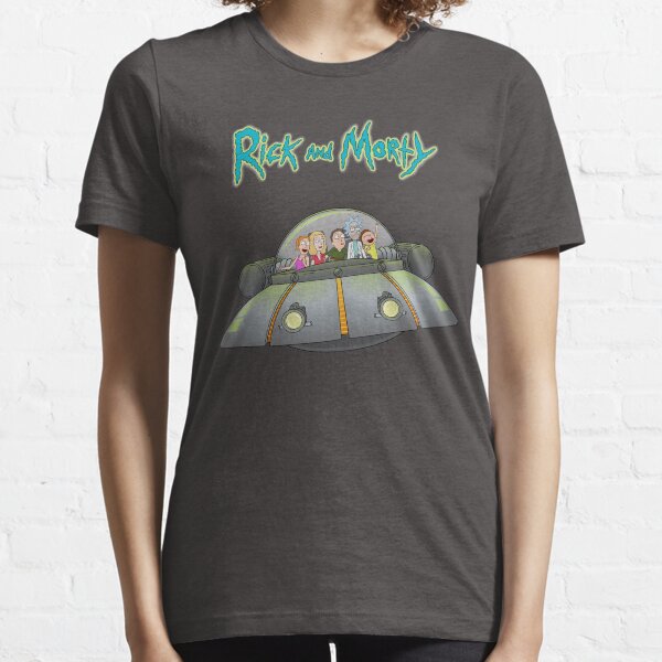 Rick and Morty - Family together flying spaceship Essential T-Shirt