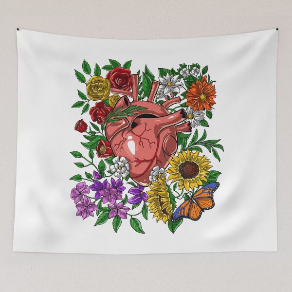Item preview, Floral Anatomical Heart designed and sold by underheaven.