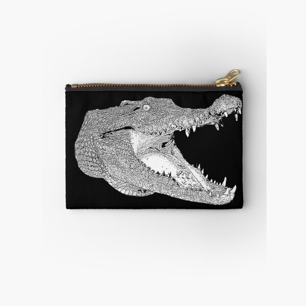 Item preview, Black and White Crocodile Head Artwork designed and sold by Leeloks.