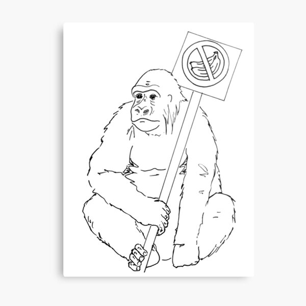 Grodd Hates Bananas. Metal Print