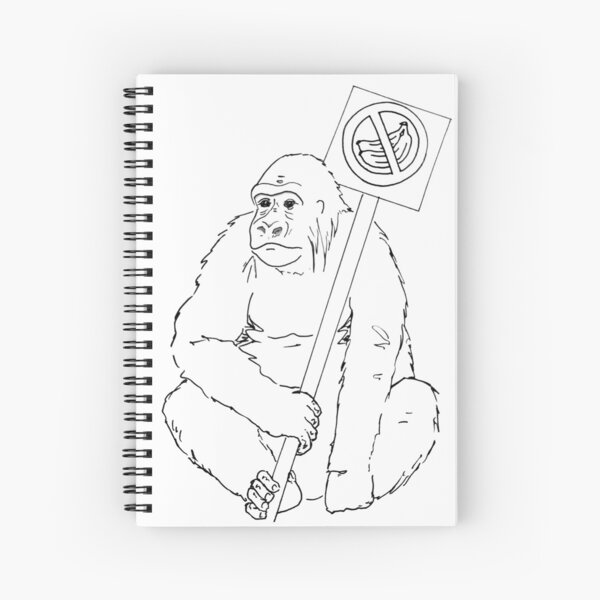 Grodd Hates Bananas. Spiral Notebook