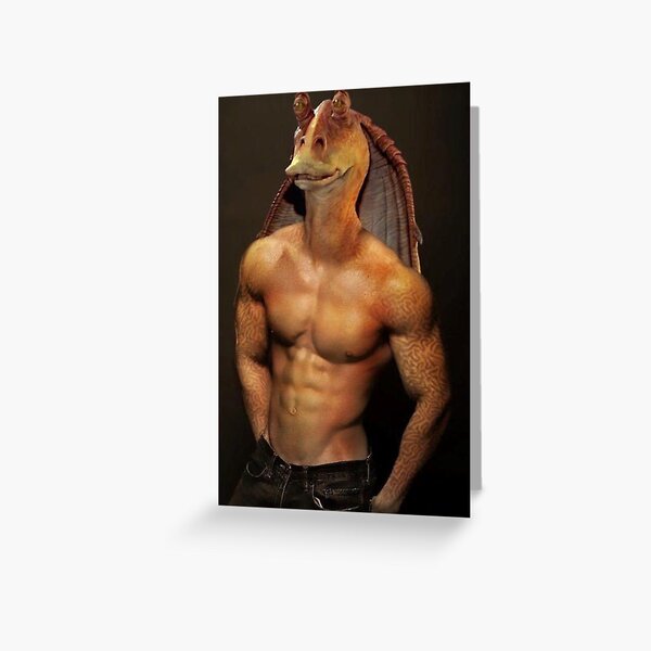 BUFF Jar Jar Binks Greeting Card