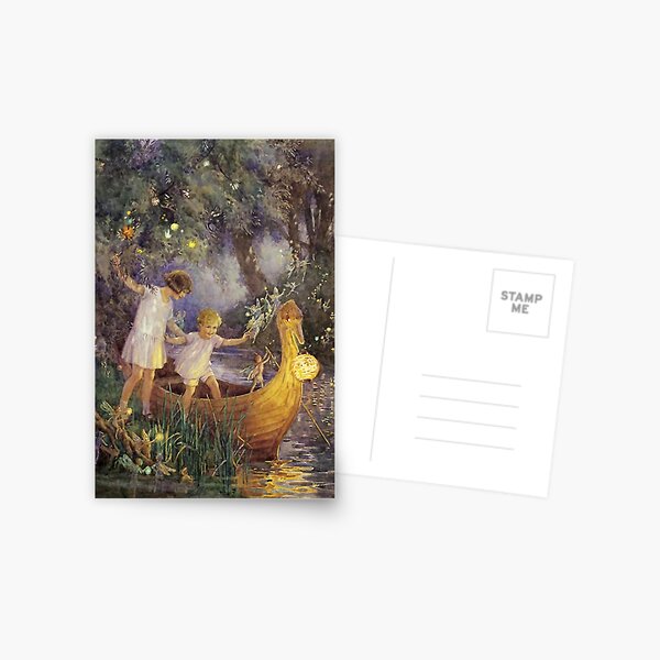 "Das Boot zum Märchenland" von Margaret Tarrant Postkarte