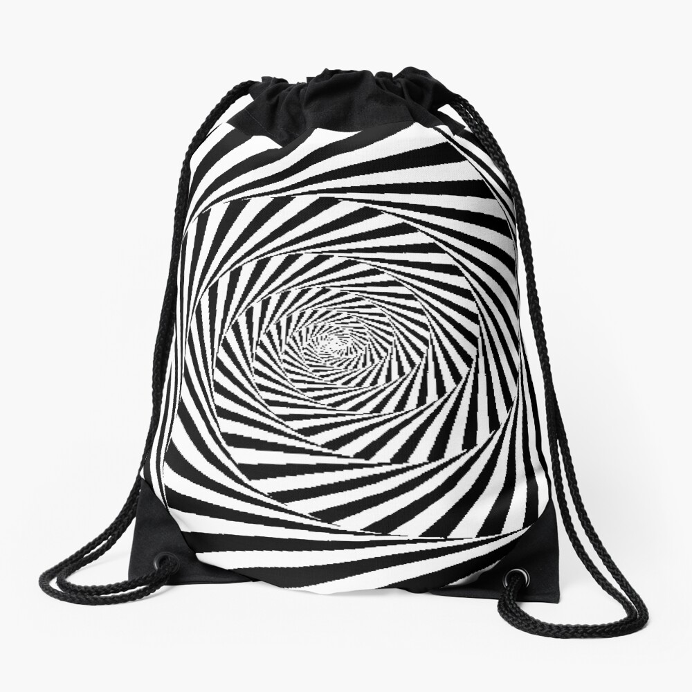 Optical Illusion Beige Swirl,  drawstring_bag,x1000-pad,1000x1000,f8f8f8